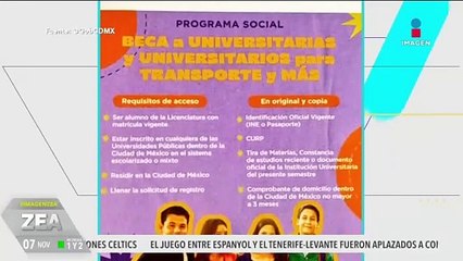 Lanzan beca de transporte para más de 20 mil universitarios en la CDMX