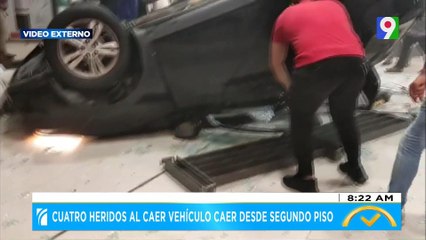 Cuatro Heridos al caer vehículo desde el segundo piso| El Despertador