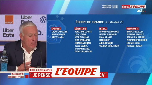 Deschamps sur Mbappé : «Il est sur une période où il est moins efficace» - Foot - Bleus