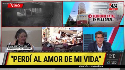 María recordó a Federico, su gran amor, tras el derrumbe en Villa Gesell