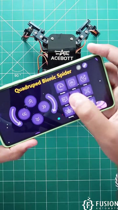 ACEBOTT Quadruped Bionic Spider Robot Saying Hi | ACEBOTT | Spider Robot | STEAM Education Kit | DIY