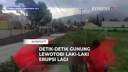Detik-detik Gunung Lewotobi Laki-laki Kembali Erupsi