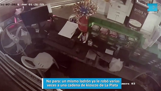 No para: un mismo ladrón ya le robó varias veces a una cadena de kioscos de La Plata