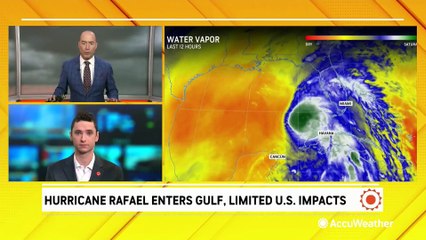 Why is Hurricane Rafael heading west after rapidly strengthening?