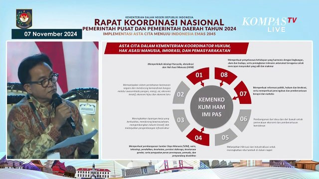[FULL] Pernyataan Yusril di Rakornas, Harap Pigai Bisa Selesaikan Kasus HAM Masa Lalu dan Sekarang