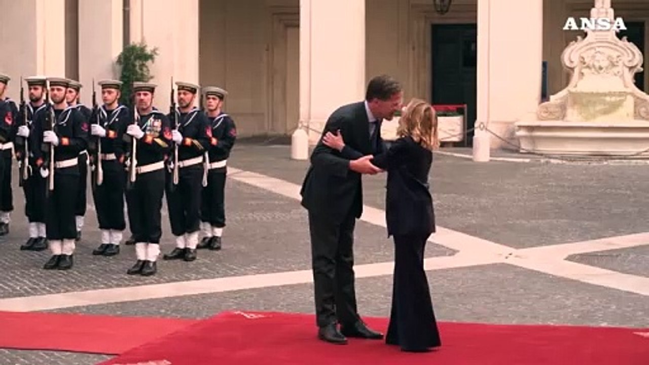 Meloni riceve il segretario generale della Nato Rutte
