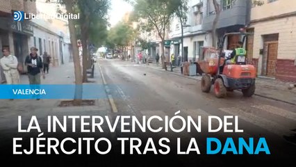 La calle de Albal transforma su imagen con la intervención del ejército tras la DANA
