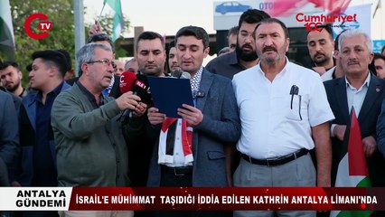 Haydarpaşa’da gemiyi basmışlardı… Filistin’e destek protestosu Antalya’da!