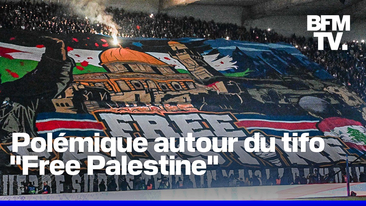 Le tifo "Free Palestine" des ultras du PSG fait polémique