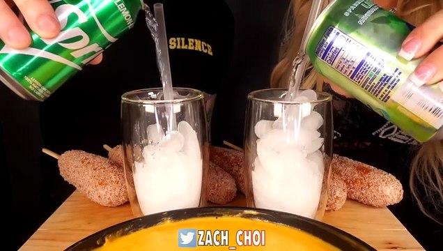 ASMR MOZZARELLA CORN DOGS & STRETCHY CHEESE with TRISHA PAYTAS (No Talking) EATING SOUNDS