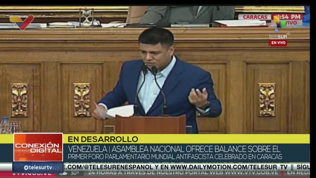 Venezuela da balance del Primer Foro Parlamentario Mundial Antifascista