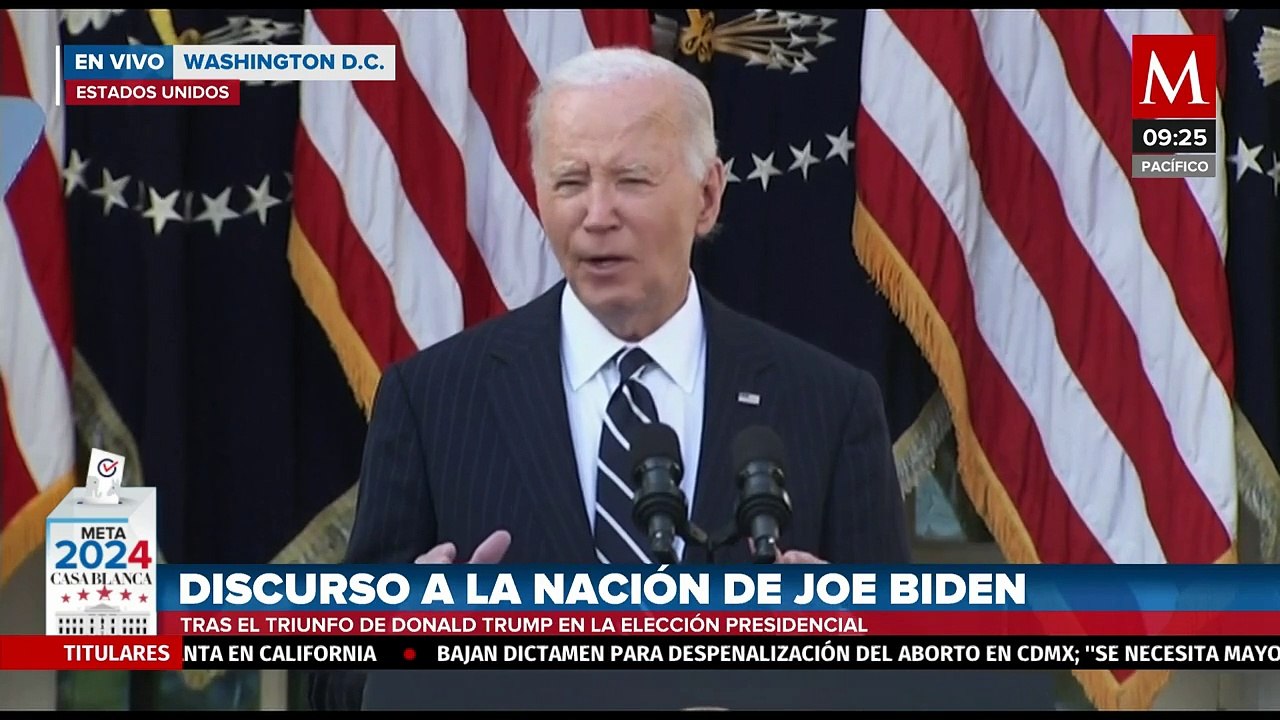 Joe Biden reconoce victoria de Trump en elecciones de EU 2024