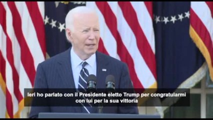 Biden: Ho sentito Trump, sarà transizione ordinata e pacifica