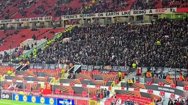 PAOK fans takeover Old Trafford ahead of Manchester United Europa League fixture