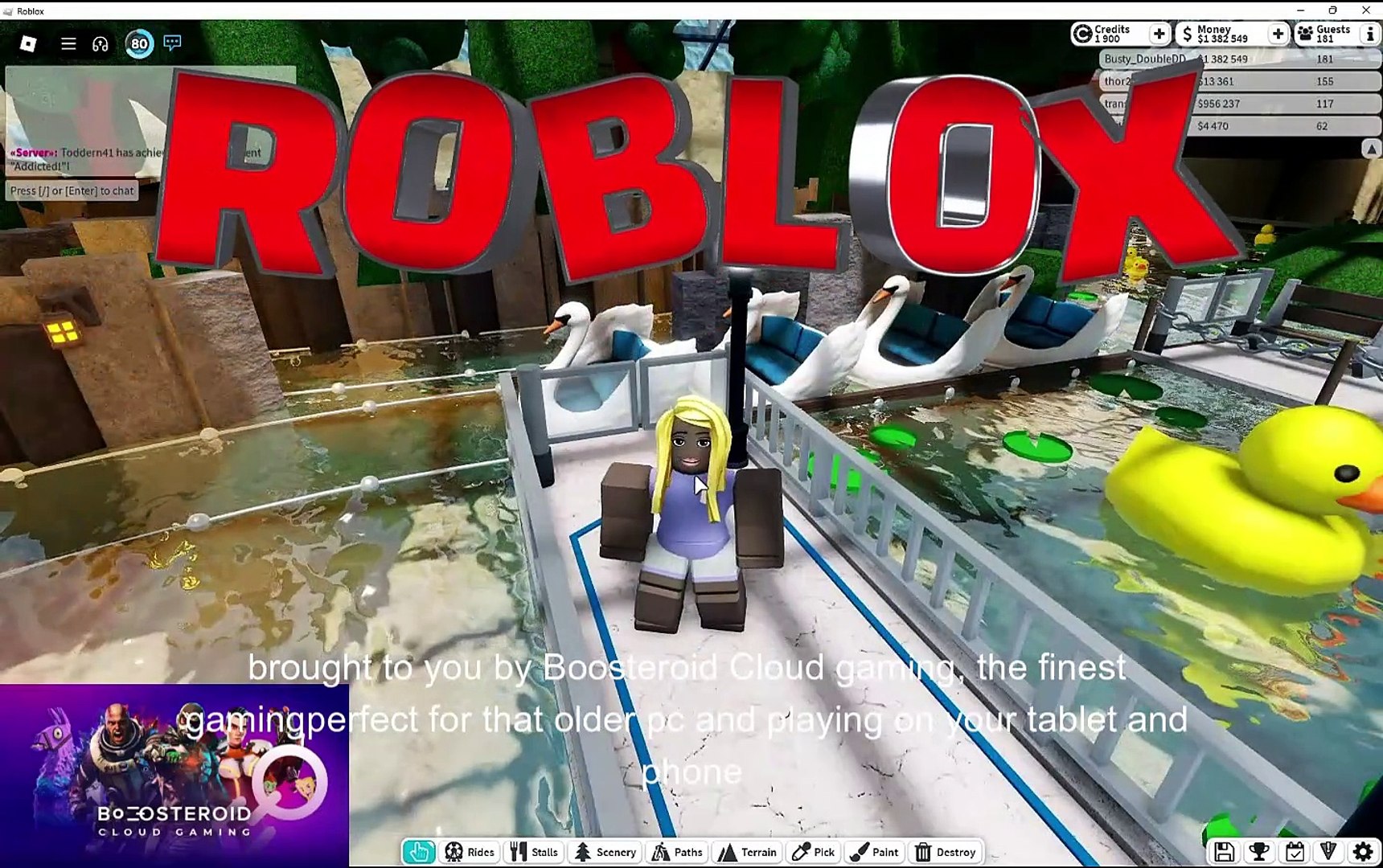 ⁣ROBLOX theme park tycoon 2 water ride  #Boosteroid #roblox