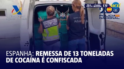 Remessa recorde de 13 toneladas de cocaína é confiscada na Espanha