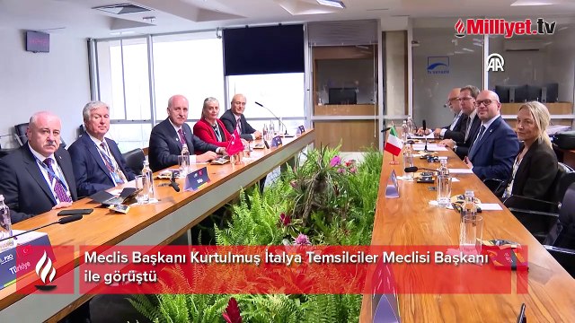 Meclis Başkanı Kurtulmuş İtalya Temsilciler Meclisi Başkanı ile görüştü