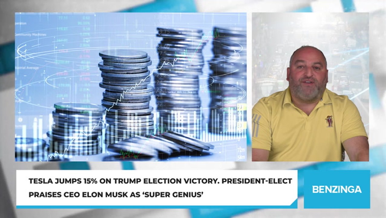 Tesla Jumps 15% On Trump Election Victory. President-Elect Praises CEO Elon Musk As 'Super Genius'