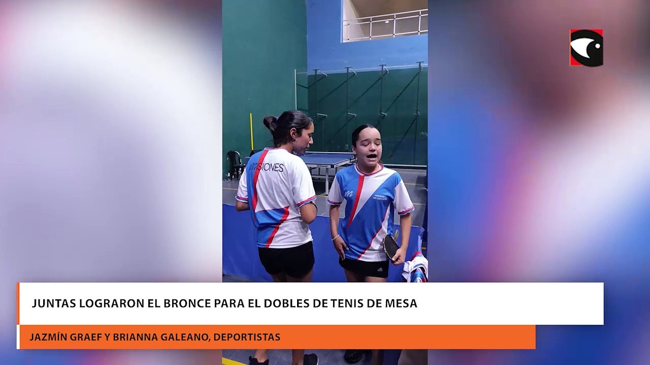 Juntas lograron el bronce para el dobles de tenis de mesa