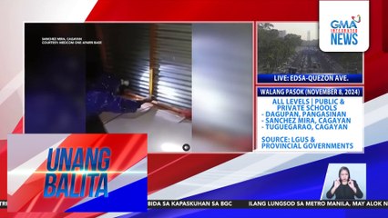 Bubong na sinusubukang itali, nilipad ng hangin | Unang Balita