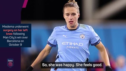 Miedema in 'good spirits', but injury return date still unknown - Taylor