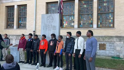 Leo Catholic School Choir performs at Veterans Day event
