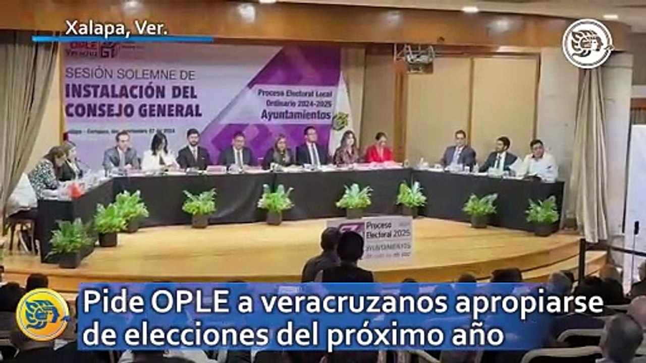 Pide OPLE a veracruzanos apropiarse de elecciones del próximo año