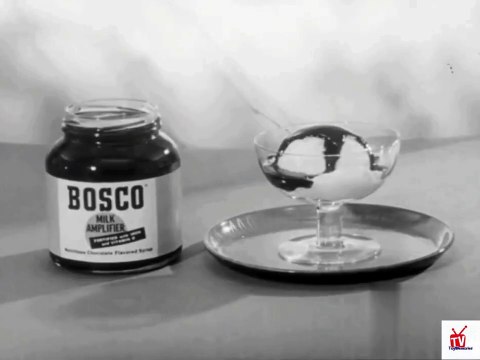 1950s QUAINT - Bosco chocolate drink mix TV commercial