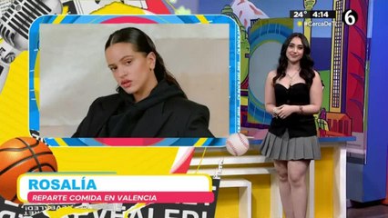 Rosalía reparte comida en Valencia