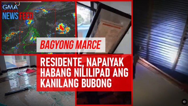 Bagyong Marce – Residente, napaiyak habang nililipad ang kanilang bubong | GMA Integrated Newsfeed