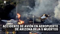 Se viraliza video de accidente de avión en Arizona donde murieron 5 personas