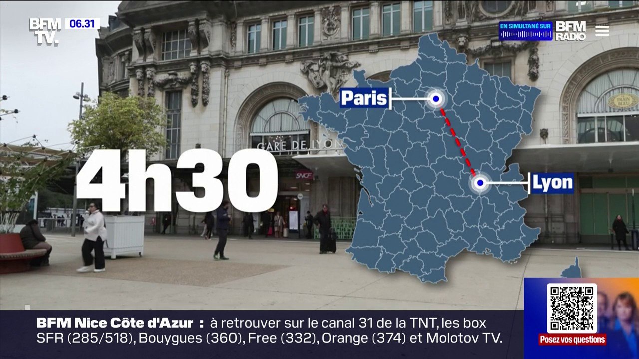 SNCF:  pendant quatre jours, il faudra 4 heures 30 pour relier Paris et Lyon en train
