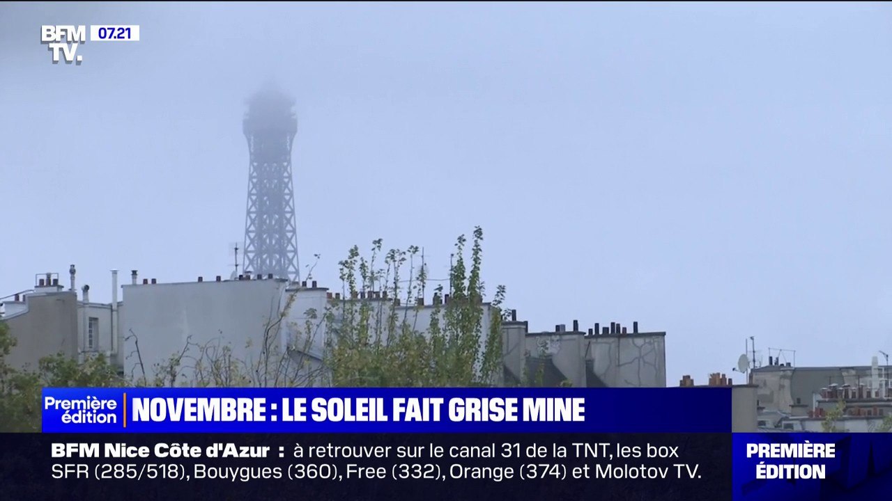 Météo: depuis début novembre, Paris n'a connu que 8 heures et 27 minutes de soleil