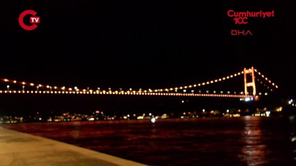 İstanbul'da boğaz köprüleri, lösemi için turuncu ışıkla aydınlatıldı!