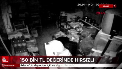 Adana'da depodan içki ve sigara hırsızlığı