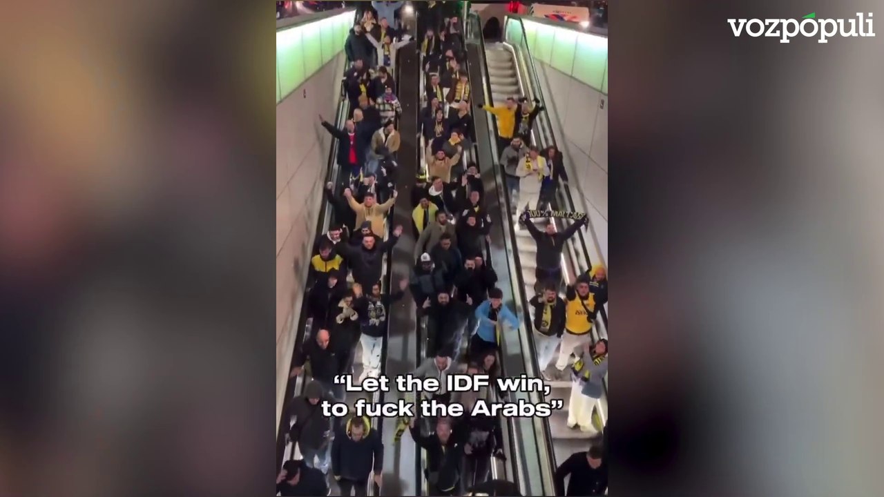 Ultras del Maccabi cantaron en el metro de Ámsterdam contra los musulmanes