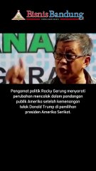 Donald Trump Menang, Rocky Gerung: Ada yang Berubah di dalam Publik Amerika