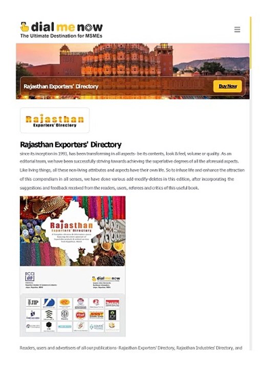 Rajasthan Exporters Directory -  List of Exporters in Rajasthan