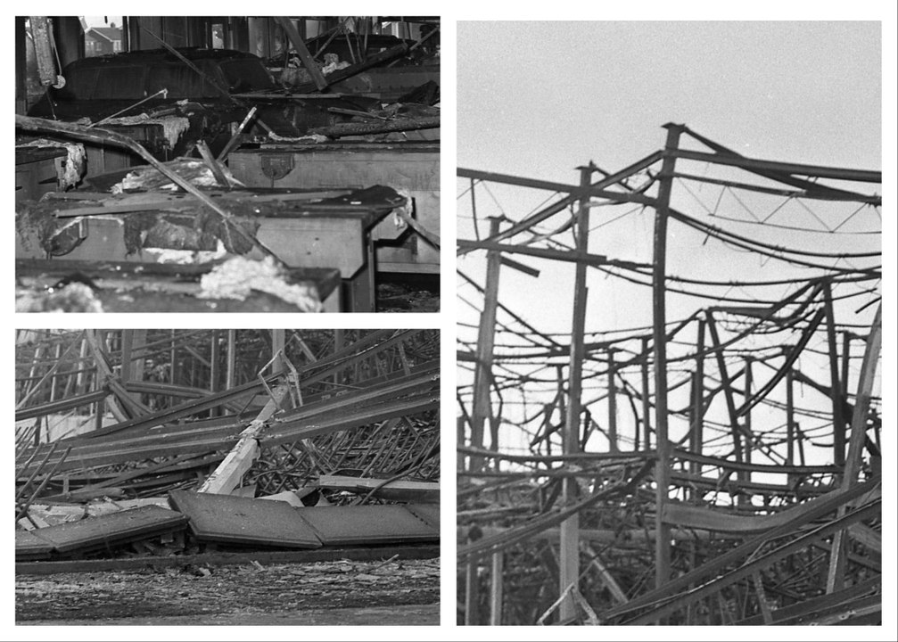 The fire which devastated Usworth School