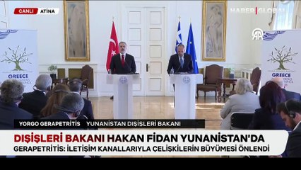 Dışişleri Bakanı Fidan'dan Atina'da iş birliği ve dostluk mesajı