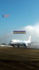 Air China's C919 jet debuts in Macao SAR