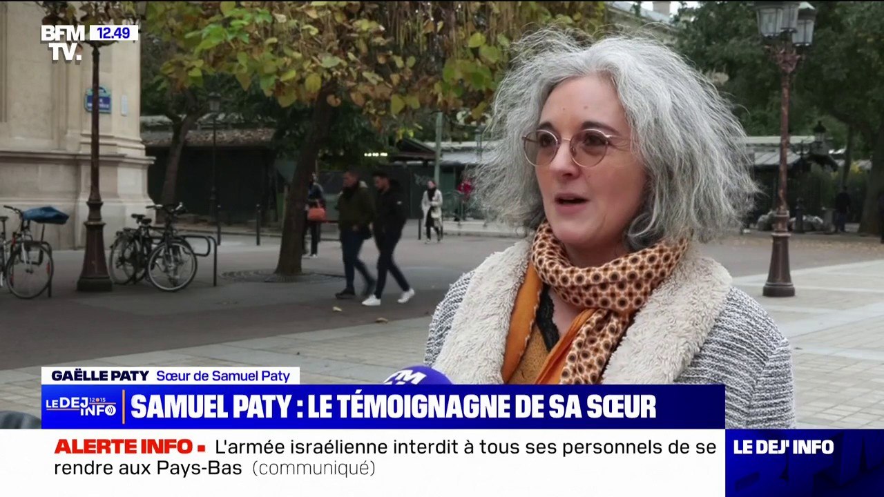 Assassinat de Samuel Paty: sa sœur, Gaëlle Paty, témoigne auprès de BFMTV