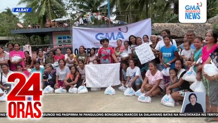 Mga isolated brgy sa Libon, hinatiran ng relief ng GMAKF sa tulong ng Pres'l chopper | 24 Oras