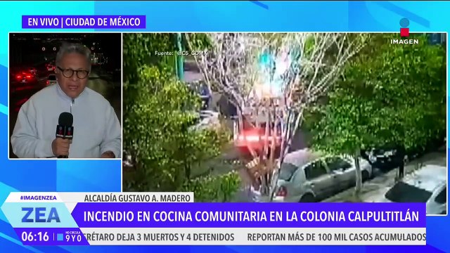 Corto circuito provoca incendio en una cocina comunitaria en la GAM, CDMX