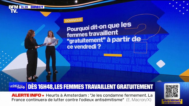 Pourquoi dit-on que les femmes travaillent gratuitement à partir de ce vendredi? BFMTV répond à vos questions