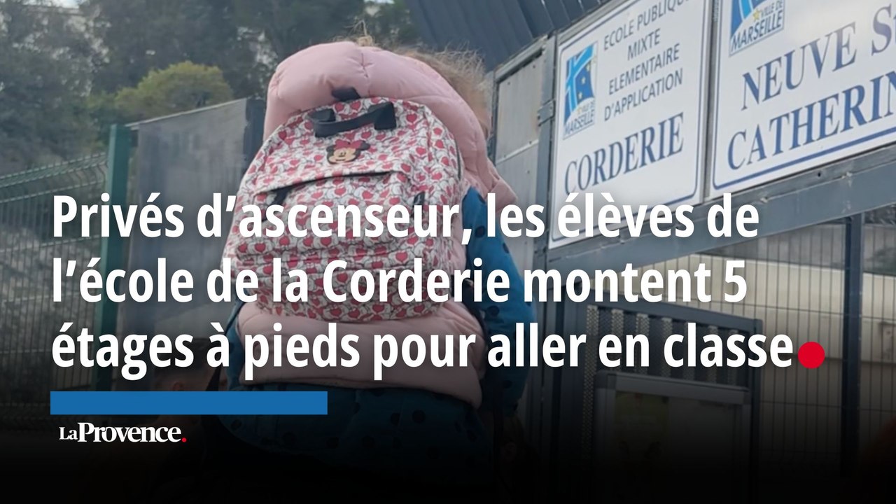 Privés d'ascenseur, les élèves de l'école de la Corderie montent 5 étages à pied pour aller en classe