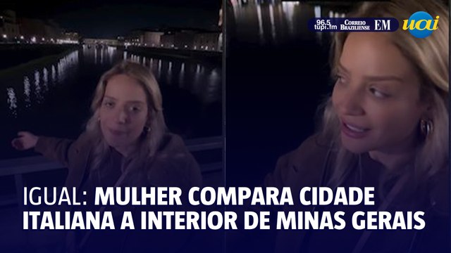 Mulher viraliza ao comparar ponto turistico italiano com cidade do interior de Minas