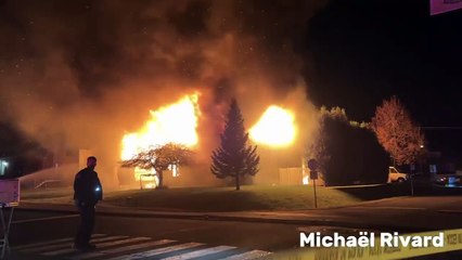 Incendie à Saint-Philippe (Gracieuseté - Michaël Rivard)