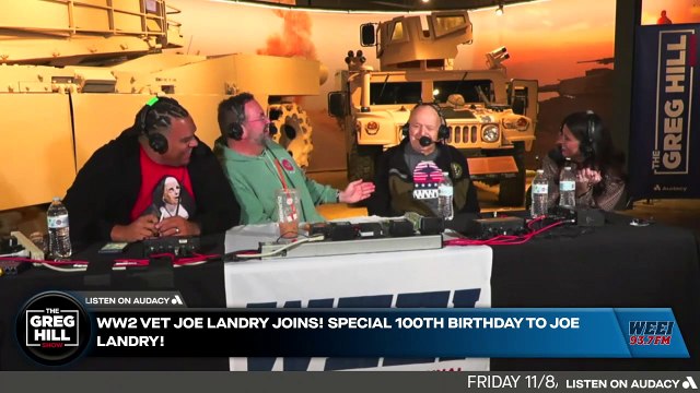WW2 Veteran Joe Landry joins! Joe is celebrating his 100th birthday! Live at The American Heritage Museum!