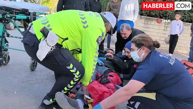 Otomobil ile Çarpışan Motosiklet Sürücüsü Yaralandı